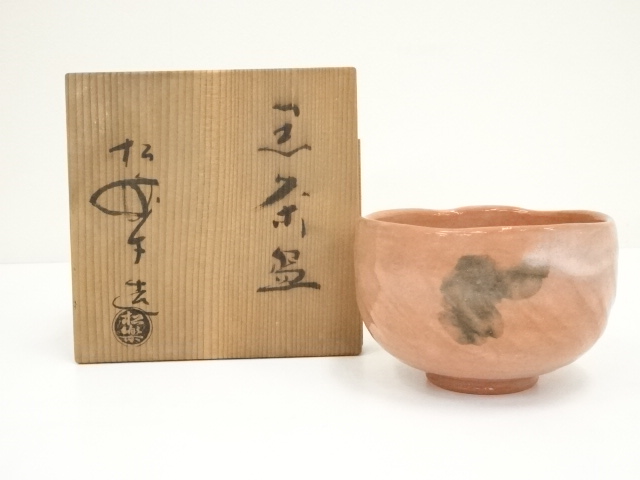 茶道具 赤楽茶碗 楽入印 木箱付(メ1484) 茶道具 赤楽茶碗 楽入印 木箱付(メ1484)